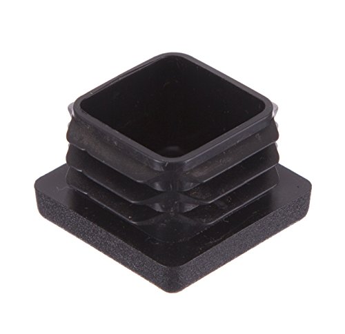 16 Piezas - Todos los Tamaños - Tapas Plásticas Cuadradas - Insertos de Tubos Para las Patas de la Mesa, Sillas, Muebles (30mm, Negro) - por Lifeswonderful