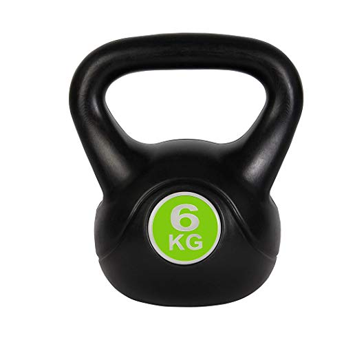 186946 Pesa rusa Kettlebell fitness 4kg en pvc con arena y mango anti-roce