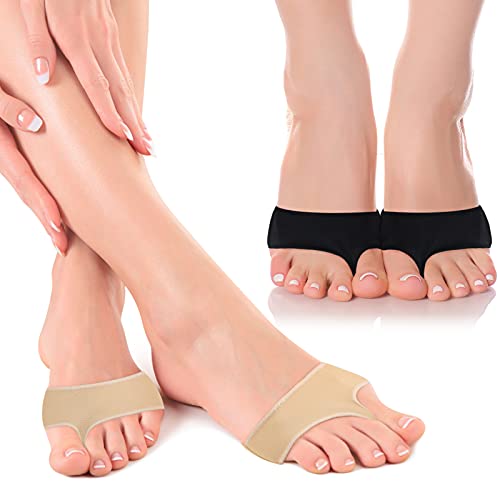 2 Pares Cojines de Antepié Almohadillas de Pie Almohadilla Metatarso Plantilla Acolchada en Antepié Almohadillas Metatarsianas de Tela Almohadillas de Zapatos en Antepié Negro, Marrón Claro