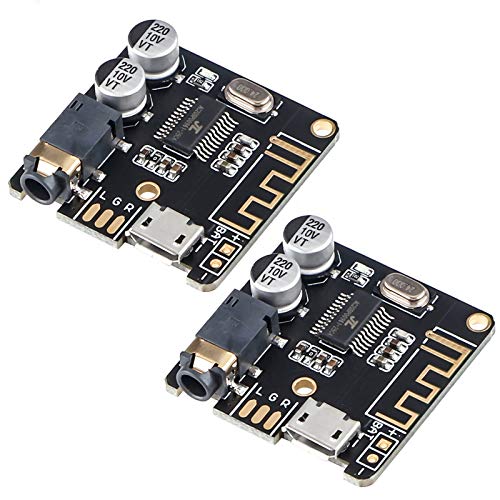 2 Piezas Placa receptora de Audio Bluetooth para Amplificador de Audio 3,7-5 V BT5.0 Amplificador de Altavoz estéreo para Coche DIY