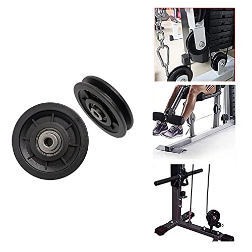 2 Piezas Rueda de Polea de Gimnasio Universal, Plástico de La Polea del Cojinete, para Máquina de Cable, Equipo de Fitness, Repuesto, Accesorio de Entrenamiento de Fuerza, Accesorio de Bricolaje