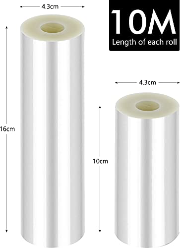 2 rollos Transparente Rollo de Pasteleria, Tiras de Acetato, Acetato Transparente Pastel, Cinta de Envoltura de Borde Circundante para Decoración de Repostería Pasteleria Chocolate Mousse