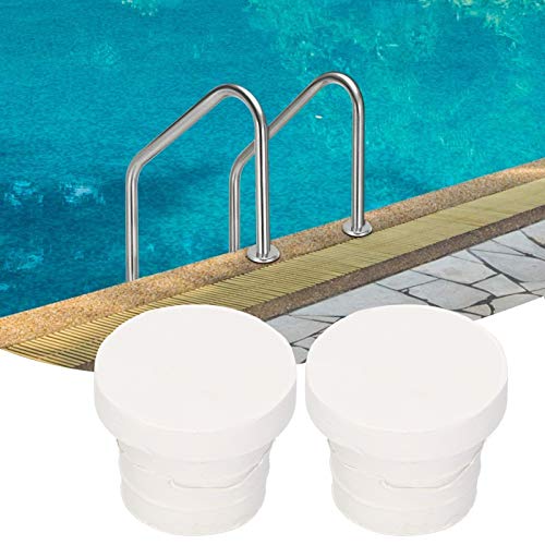 2 Uds, Tapones de Goma para Parachoques de Escalera, Protectores de Parachoques de Goma para Escalera de Piscina, Accesorios de Repuesto Universales para Escaleras Mecánicas Subacuáticas (Hueco)