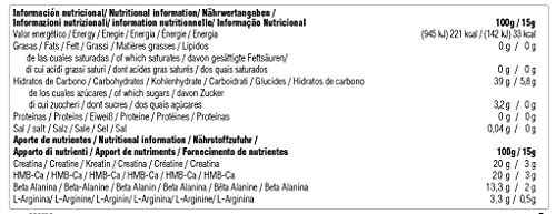 226ERS Pre Workout | Suplemento en Polvo Pre-Entreno con L-Arginina AKG, HMB, Creatina y Beta-Alanina | Vegano, Sin Gluten, Sin Azúcar y Sin Lactosa, Sabor Sandía - 300gr