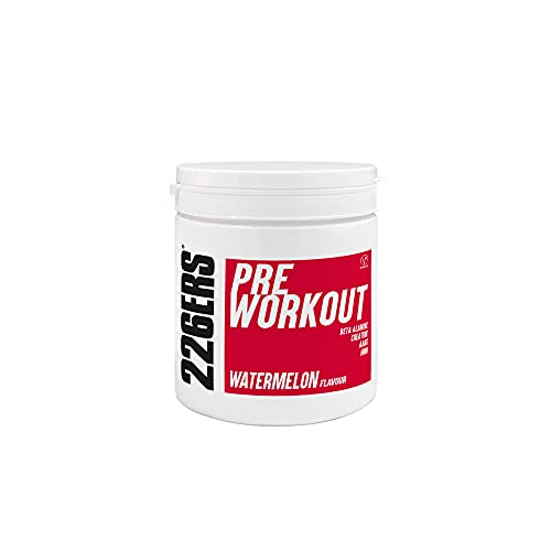 226ERS Pre Workout | Suplemento en Polvo Pre-Entreno con L-Arginina AKG, HMB, Creatina y Beta-Alanina | Vegano, Sin Gluten, Sin Azúcar y Sin Lactosa, Sabor Sandía - 300gr