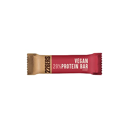 226ERS Vegan Protein Bar | Barrita de Proteína Vegana, Barra Proteíca con Superfoods | Proteína de Guisante + Proteína de Arroz | Sin Gluten, Cereza - 30 barras