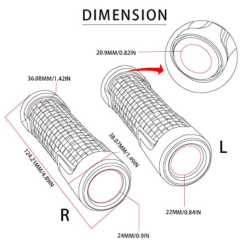 22mm 7/8''Universal Manillares Empuñadura Antideslizante para K T M Duke 125 200 390 / RC125 200 RC390 / 690 Duke R / 690 LC4 Supermoto LC4 Enduro / 690 SMC SMC-R-Naranja