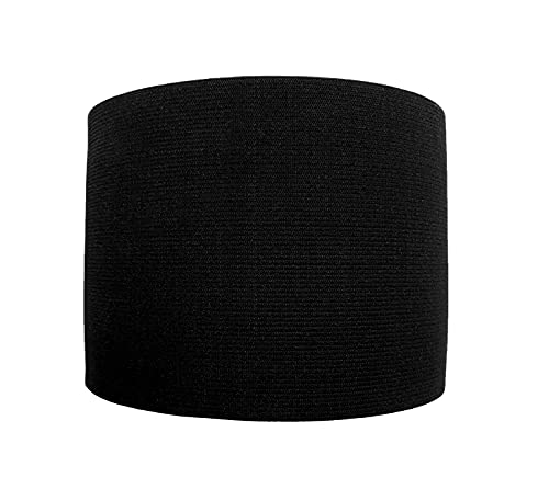 25M Banda Elastica Costura, Cinta Elásticas Planas Artesanía, Cinta Elastica ancho, Banda Elastica Plana Ancho, Cinta Elastica Negro,Tejido elástico de Costura, Cintas de Coser Negro (50MM X 25M)