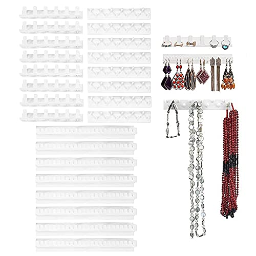 27 Piezas Pared Colgante Collar Percha Soporte de Plástico para Colgar Colgantes para Collares Joyería Colgando Soporte Soporte de Almacenamiento de Joyas Organizador para Collar Anillo y Arete