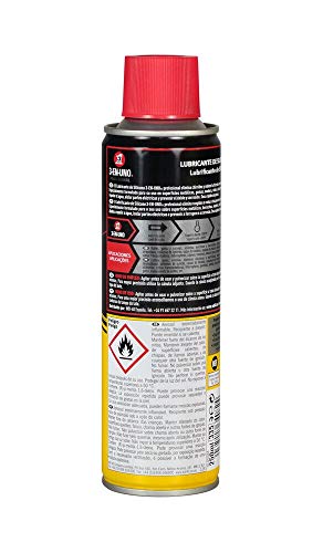 3 EN UNO Profesional 34468 - Lubricante de silicona en Spray- 250 ml, Color Amarillo/Negro