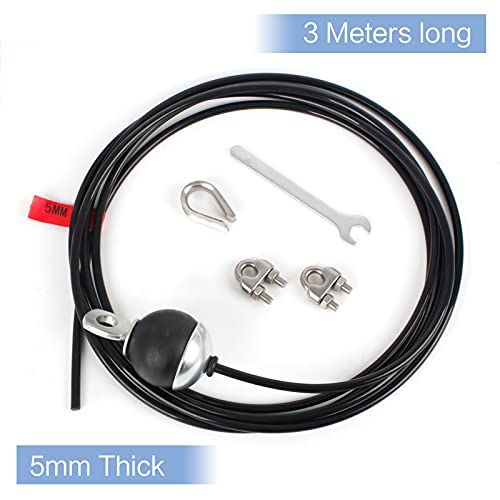 3m Cable de Acero para Fitness Resistente Cable Cuerda De Gym Alambre Resistente de Gimnasio en Casa Poleas para Cables Máquina Accesorios Gym