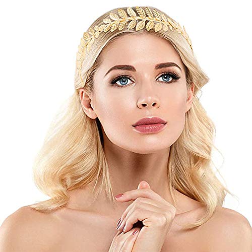 4 Piezas Diadema de Hoja de Oro, Cabello Griego Griega Corona de Hoja Nupcial, Cabello Griego, para Sombreros de Novia, Adornos