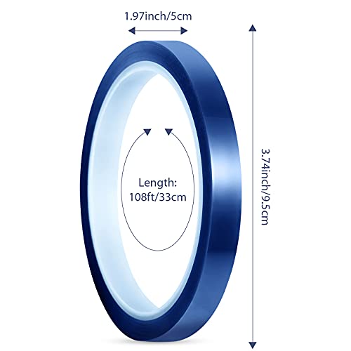 4 Rollos Cintas Térmica para Sublimación Cinta de Prensa de Calor Cinta de Transferencia de Calor Cinta de Temperatura Cinta de Prensa de Vinilo de Calor para Impresión (10 mm,Azul)