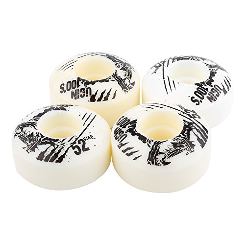 4 Unids/se Ruedas de Skate Al Aire Libre Clásico 52mm x 30mm PU Cruiser Longboard Skateboard Juego de Reemplazo de Ruedas(White)