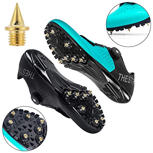 40 Pcs Tacos Clavos Zapatos Deportivos Punta Espinas Repuesto Picos Campo Al Aire Libre Entrenamiento Clave Picos Tornillo Aguijón Metal Pequeño con Llave Atletismo Salto Altura Sprint Vallas (Plata)