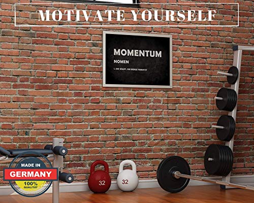 4Good Póster de motivación prémium, como decoración de salón, cuadro decorativo, dormitorio, juego de imágenes moderno para fitness, póster de motivación de gimnasio y comedor WBM3-A4