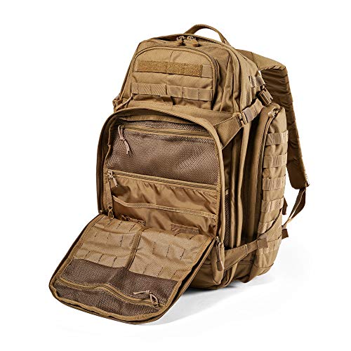 5.11 Mochila Táctica Rush 72 2.0 – Mochila Militar Molle, CCW Portación Oculta y Compartimento para Ordenador Portátil, 55 litros, Grande, Estilo 56565 – Color Canguro