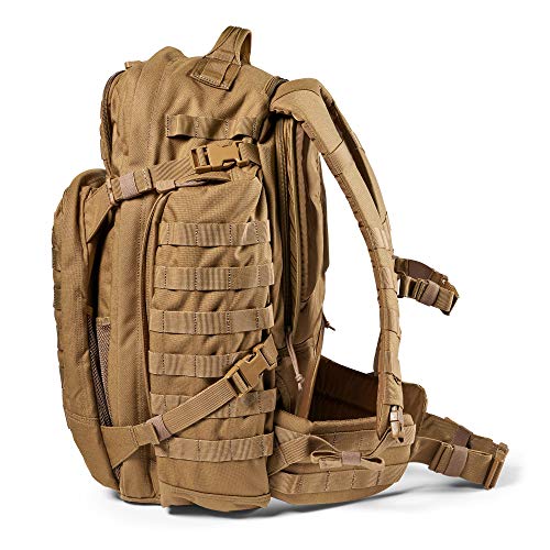 5.11 Mochila Táctica Rush 72 2.0 – Mochila Militar Molle, CCW Portación Oculta y Compartimento para Ordenador Portátil, 55 litros, Grande, Estilo 56565 – Color Canguro