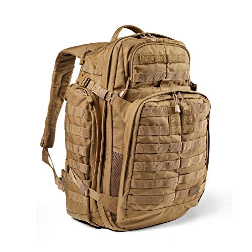 5.11 Mochila Táctica Rush 72 2.0 – Mochila Militar Molle, CCW Portación Oculta y Compartimento para Ordenador Portátil, 55 litros, Grande, Estilo 56565 – Color Canguro