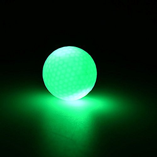 6 Piezas Bolas de Golf Luminoso LED de Iluminación de Golf para la Práctica Nocturna de Larga Distancia (Luz Verde)