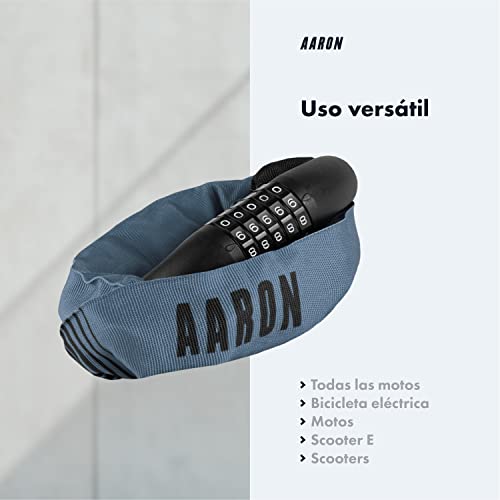 AARON Lock One candado de bicicleta con código numérico de 5 dígitos, alto nivel de seguridad, para bicicleta eléctrica, bicicleta de montaña, bicicleta de trekking, azul