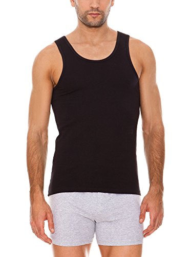 ABANDERADO - Camiseta Algodón Maxima Transpiración De Tirantes para hombre, color negro, talla 56/XL