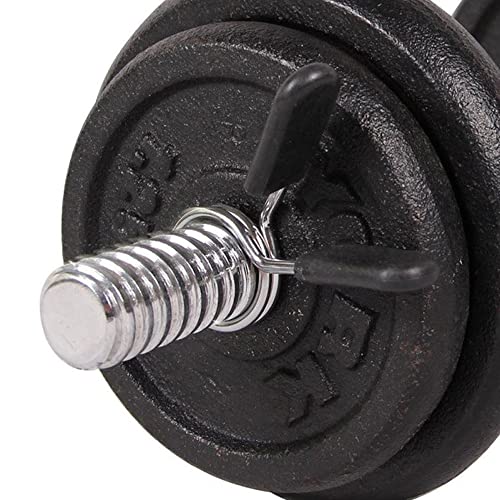 Abrazaderas para mancuerna，4 Piezas Abrazaderas de Barra Bloqueo De Mancuernas Collares de Resorte Abrazaderas para Fitness Entrenamiento Levantamiento Pesas (4Pcs 28mm)