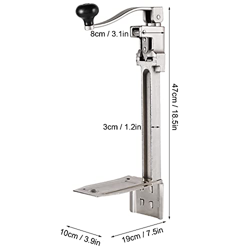 Abrelatas Heavy Duty Can Opener, abrelatas profesional de banco, de acero inoxidable 47 x 21 cm