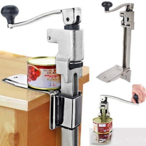 Abrelatas Heavy Duty Can Opener, abrelatas profesional de banco, de acero inoxidable 47 x 21 cm