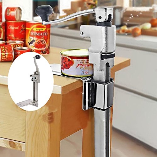 Abrelatas Heavy Duty Can Opener, abrelatas profesional de banco, de acero inoxidable 47 x 21 cm