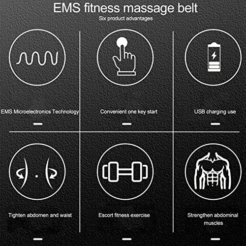 ABS Estimulador EMS Eléctrico Cuerpo Adelgazar Cinturón, Inteligente Abdominal Músculo Virador, Capacitación Dispositivo por Músculos - Inalámbrico Portátil Gimnasio Dispositivo- Aptitud Física Equipo