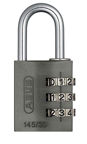 Abus 145/30 TITANIO - Candado aluminio combinacion 30mm 3 dígitos titanio