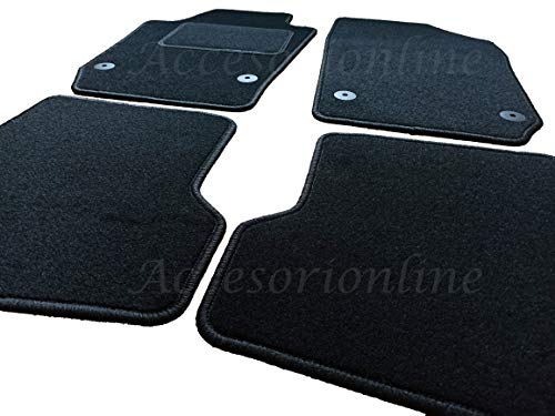 Accesorionline Alfombrillas para Seat Ibiza 2008-2017 3/5puertas alfombras esterillas 6J