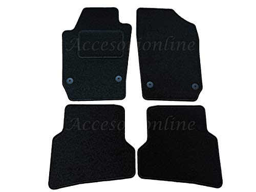 Accesorionline Alfombrillas para Seat Ibiza 2008-2017 3/5puertas alfombras esterillas 6J