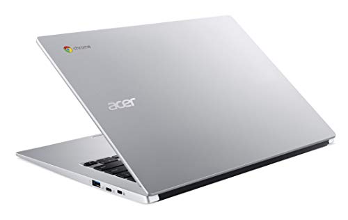 Acer Chromebook Spin 514 - Ordenador Portátil 2 en 1 Convertible y Tactil 14" Full HD, Laptop (AMD Athlon N3050C, 4GB RAM, 64GB eMMC, UMA Graphics,Chrome OS) PC Portátil Color Plata - Teclado QWERTY