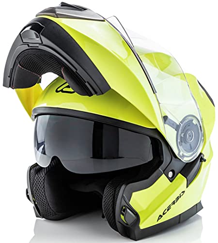 Acerbis Serel Casco Modural, Hombre, Amarillo, Medium