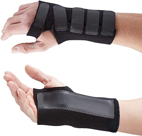 Actesso Órtesis Muñequera Avanzada con Férula Alivia el Dolor para Túnel Carpiano, Tendinitis, Distensiones y Esguinces (Large, Derecha)