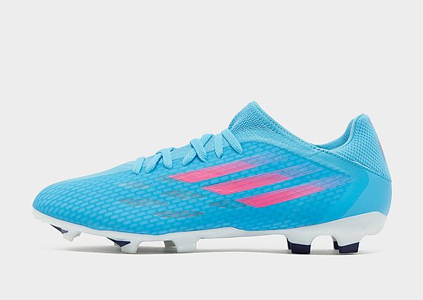 adidas Bota de fútbol X Speedflow.3 césped natural seco, Sky Rush / Team Shock Pink / Cloud White