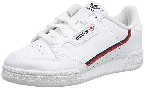 adidas Continental 80 C, Zapatillas de Deporte, Blanco (Ftwbla/Escarl/Maruni 000), 32 EU