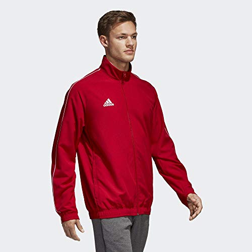 Adidas CORE18 PRE JKT Chaqueta de Deporte, Hombre, Rojo (Rojo/Blanco), L