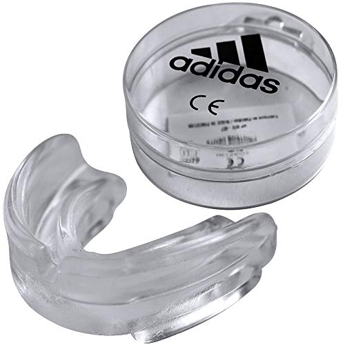 adidas Double CE Senior Protector bucal, Unisex Adulto, Transparente, Talla única