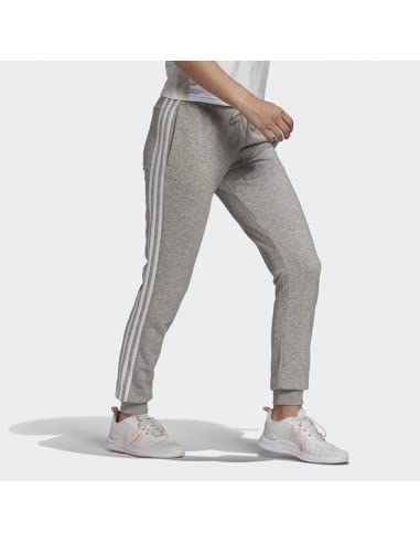 adidas GM8735 W 3S FT C PT Sport Trousers Womens Medium Grey Heather/White L