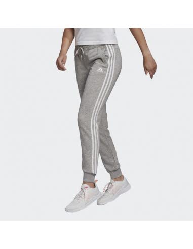 adidas GM8735 W 3S FT C PT Sport Trousers Womens Medium Grey Heather/White L