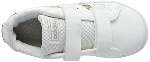 adidas Grand Court, Sneaker Unisex bebé, Cloud White/Cloud White/Champagne Metallic, 23 EU