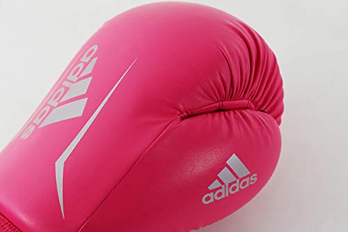 adidas Guantes de Boxeo Unisex Speed 50, Color Rosa y Plateado, 10 onzas; Adisbg50