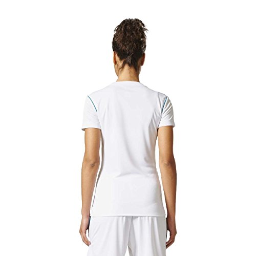 adidas H JSY W Camiseta 1ª Equipación Real Madrid 2017-2018, Mujer, Blanco/Azuint, 2XS