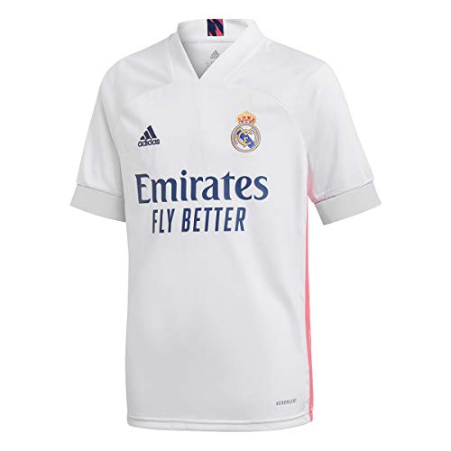 Adidas Real Madrid Temporada 2020/21 Camiseta Primera Equipación Oficial, Unisex, Blanco, S