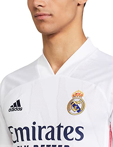 Adidas Real Madrid Temporada 2020/21 Camiseta Primera Equipación Oficial, Unisex, Blanco, S