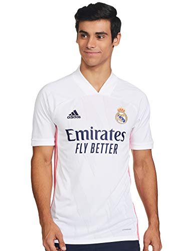 Adidas Real Madrid Temporada 2020/21 Camiseta Primera Equipación Oficial, Unisex, Blanco, XXL