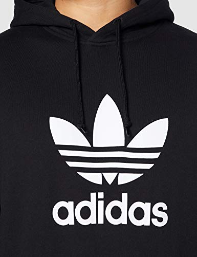 adidas Trefoil Hoodie Sweatshirt, Hombre, Black, XL